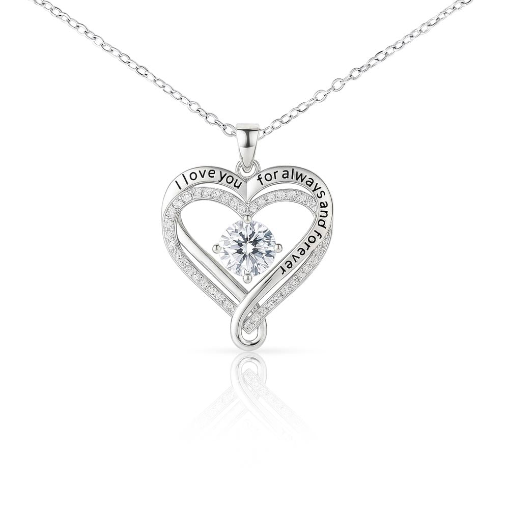 To Beautiful Wife - Love You Always Heart Necklace