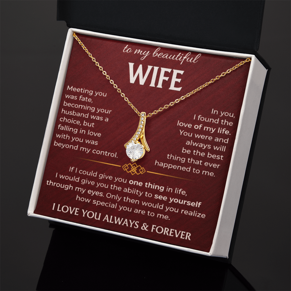To My Beautiful Wife - Alluring Beauty Necklace