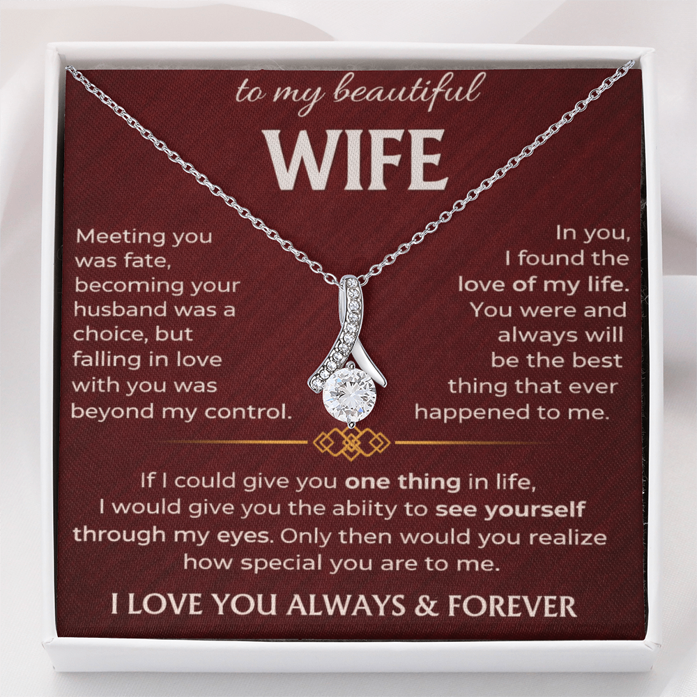 To My Beautiful Wife - Alluring Beauty Necklace