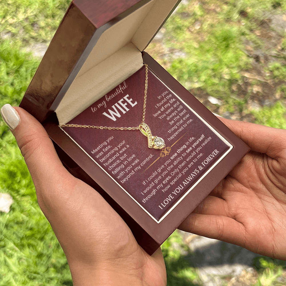 To My Beautiful Wife - Alluring Beauty Necklace