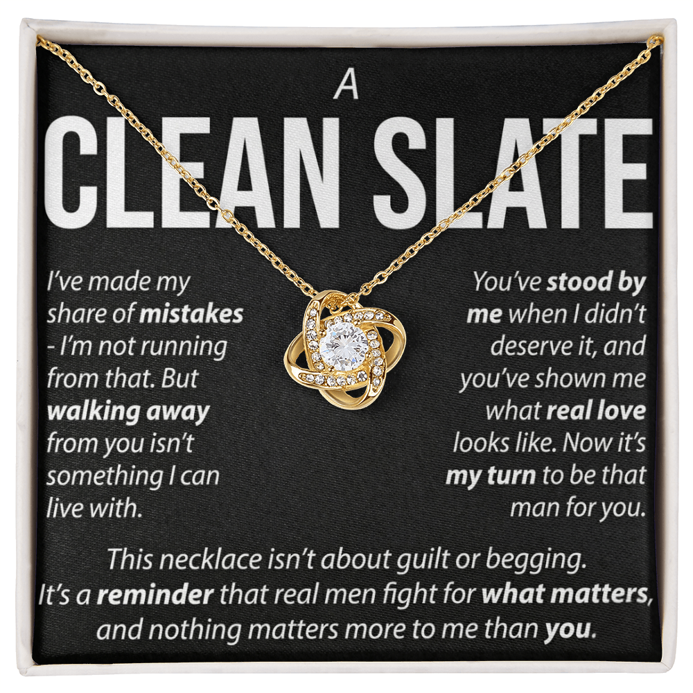 A Clean Slate - Love Knot Necklace - FREE SHIPPING INCLUDING