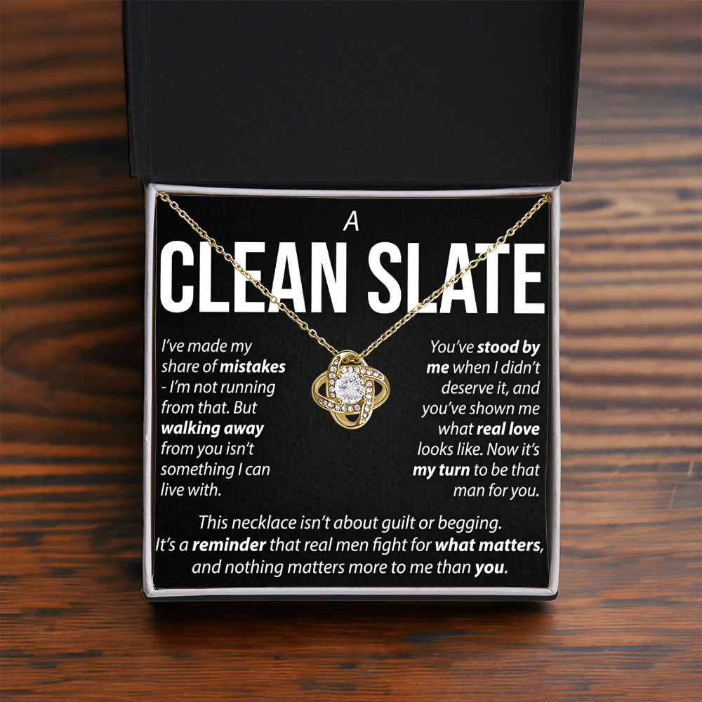 A Clean Slate - Love Knot Necklace - FREE SHIPPING INCLUDING
