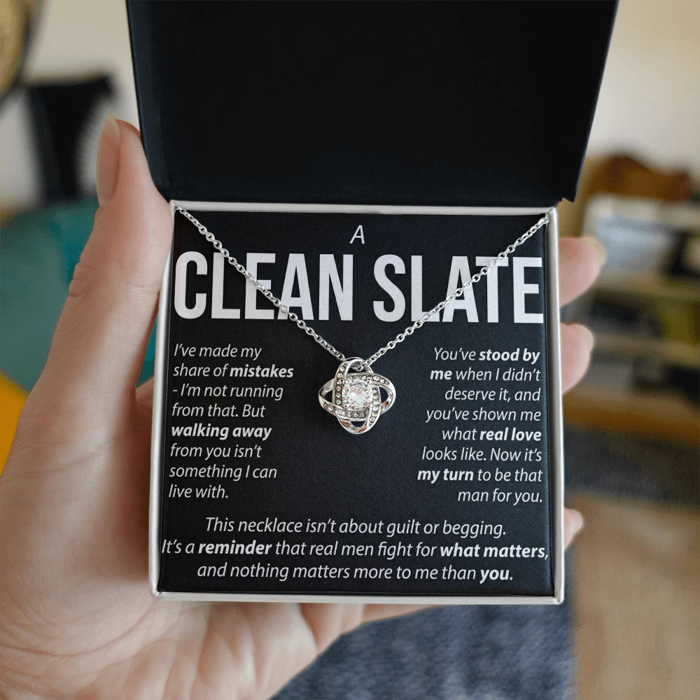 A Clean Slate - Love Knot Necklace - FREE SHIPPING INCLUDING