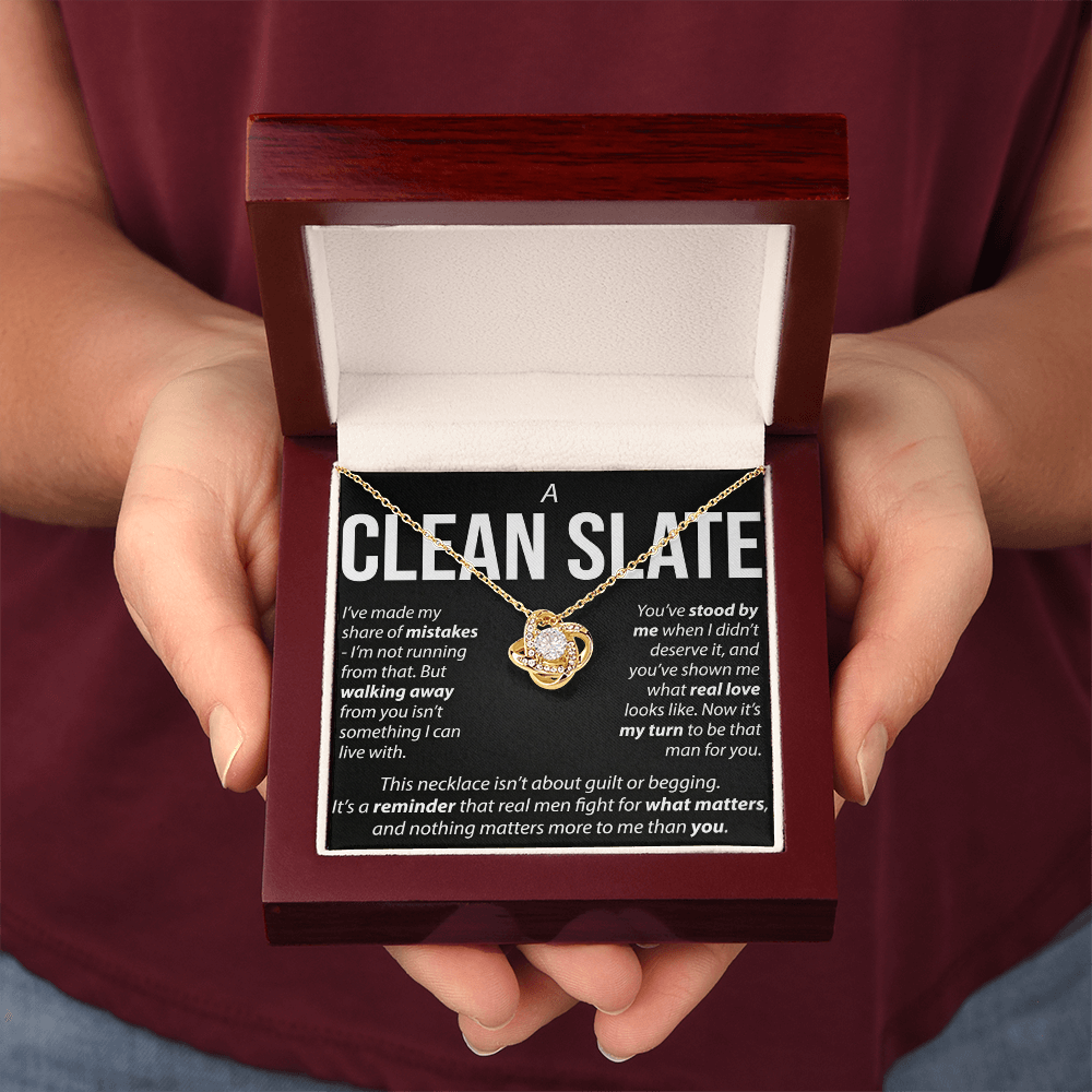 A Clean Slate - Love Knot Necklace - FREE SHIPPING INCLUDING