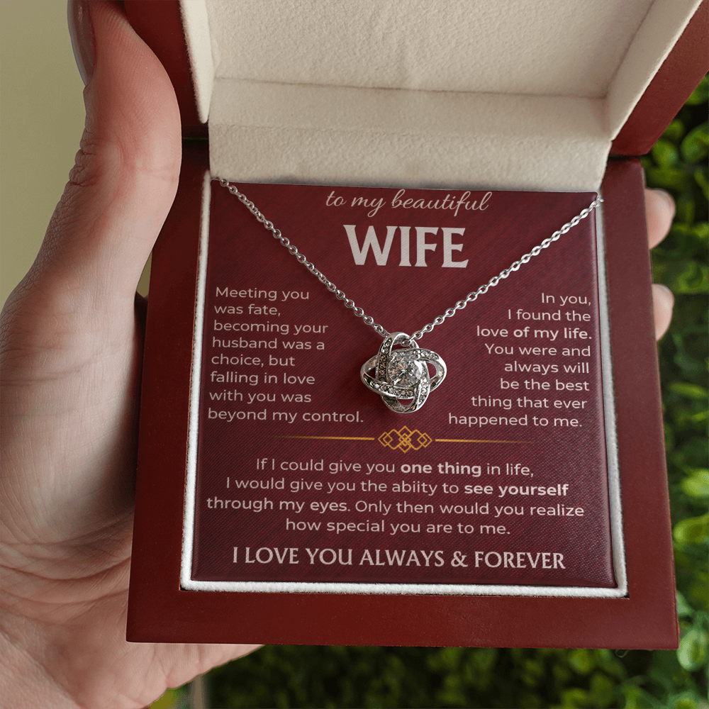 To My Beautiful Wife - Meeting You Was Fate - Necklace