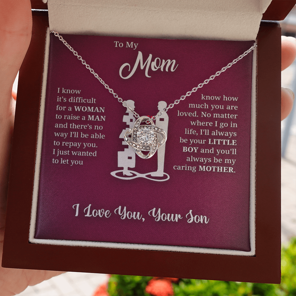 [Almost Sold Out] Mom - I Love You - Love Knot Necklace