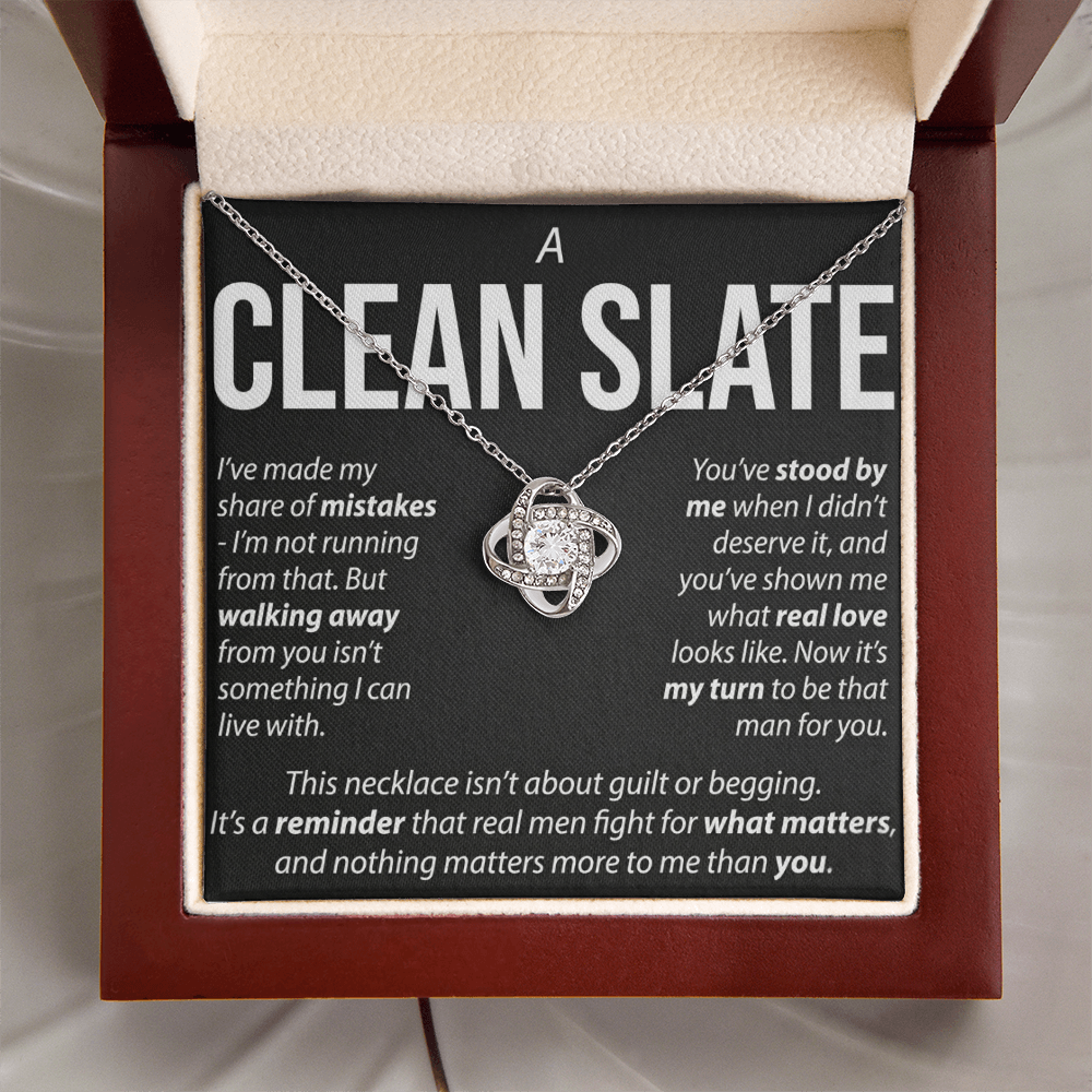A Clean Slate - Love Knot Necklace - FREE SHIPPING INCLUDING