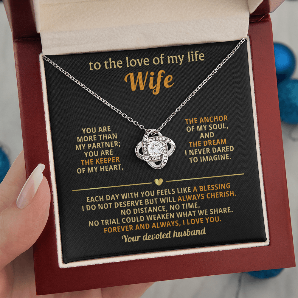 To The Love of My Life - You Are More Than My Partner - Love Knot Necklace - INCLUDES FREE SHIPPING