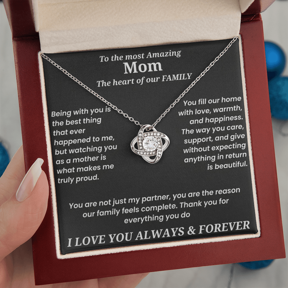 To The Most Amazing Mom - Love Knot Necklace