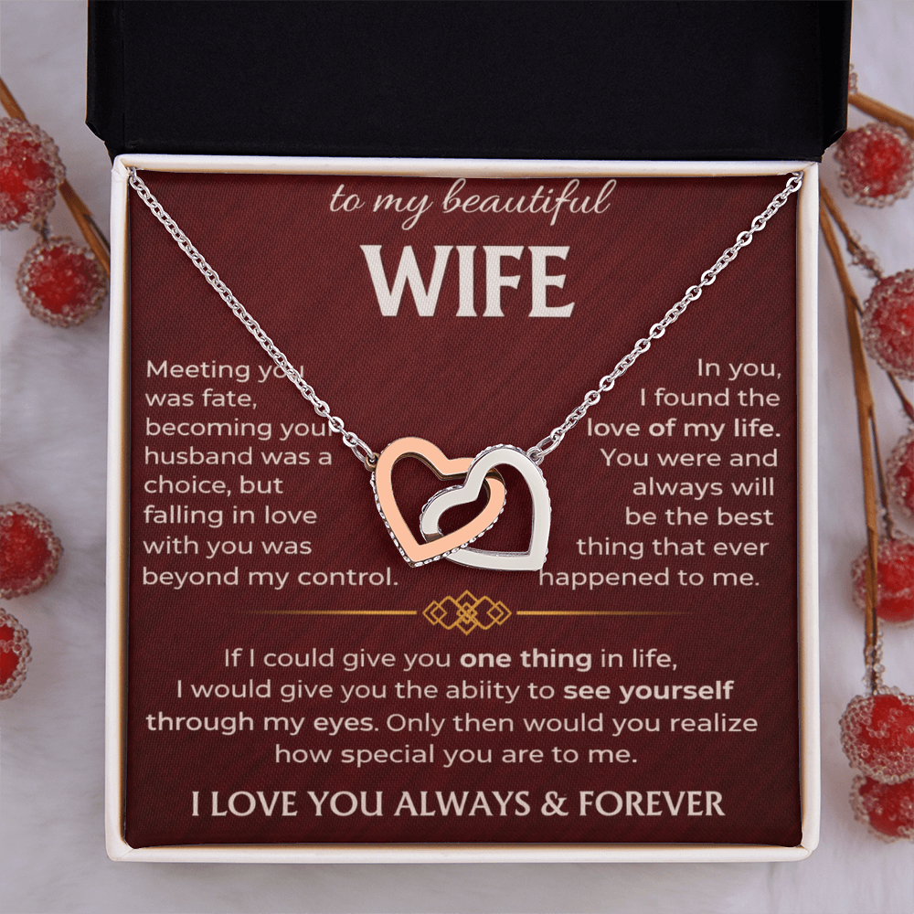 To My Beautiful Wife - Interlocking Hearts