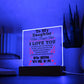 Daughter - Never Forget - Square Acrylic Plaque