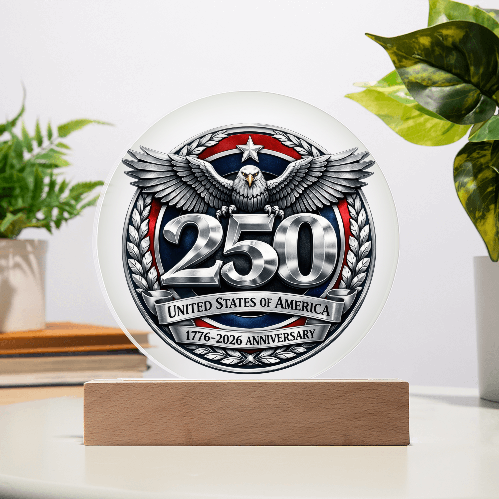 250th United States America - Circle Acrylic Plaque