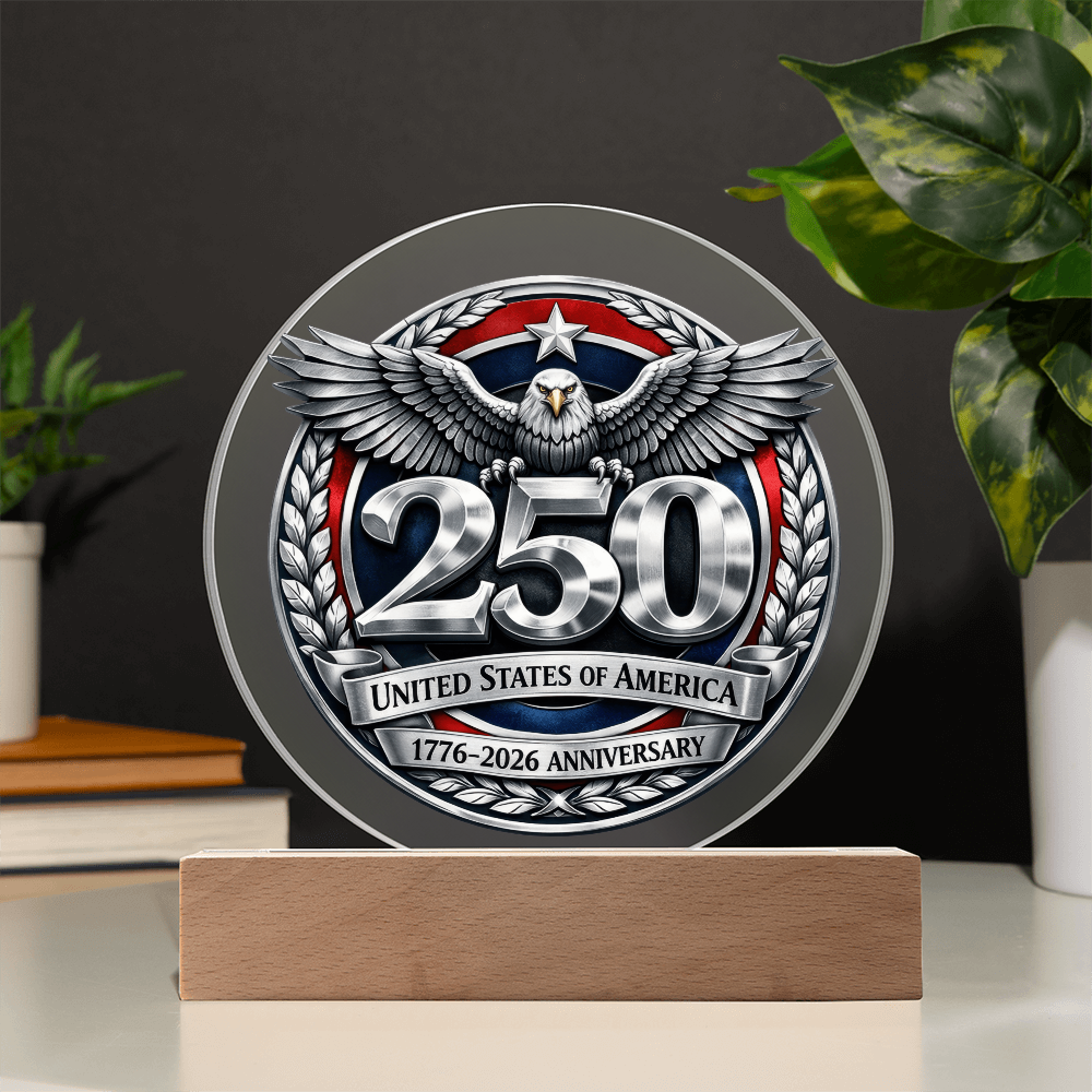 250th United States America - Circle Acrylic Plaque