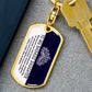 My Badass Daughter - Dog Tag KeyChain - INCLUDES FREE SHIPPING