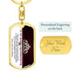To My Badass Granddaughter - Red KeyChain