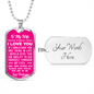 Wife - If I Could Give You One Thing in Life - Pink