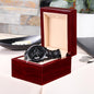 Son - Through Good Times & Bad - Engraved Black Chronograph Watch
