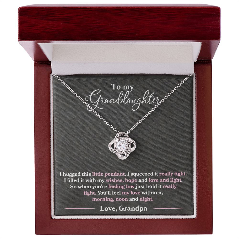 Granddaughter - I Hugged This Little Pendant - Love Grandpa