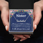 Personalized Custom Name Necklace From Sister birthday gifts from sister jewelry sisters necklace big sister little sister best sister gifts