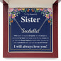 Personalized Custom Name Necklace From Sister birthday gifts from sister jewelry sisters necklace big sister little sister best sister gifts