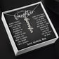 Daughter - Never Forget That I Love You - Personalized Vertical Name Necklace