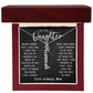 Daughter - Never Forget That I Love You - Personalized Vertical Name Necklace