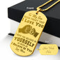 Son - I Believe in You - Love Mom - Engraved Dog Tag Necklace